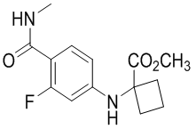 1-((3-氟-4-(甲基氨基甲?；┍交?氨基)環(huán)丁烷羧酸甲酯